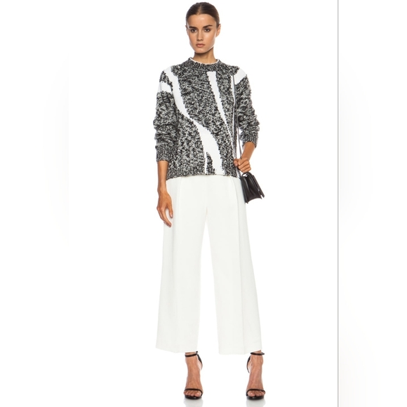 3.1 Phillip Lim Wide Leg Pants High Waisted Ivory Silk Lined Size 2 - Picture 2 of 11